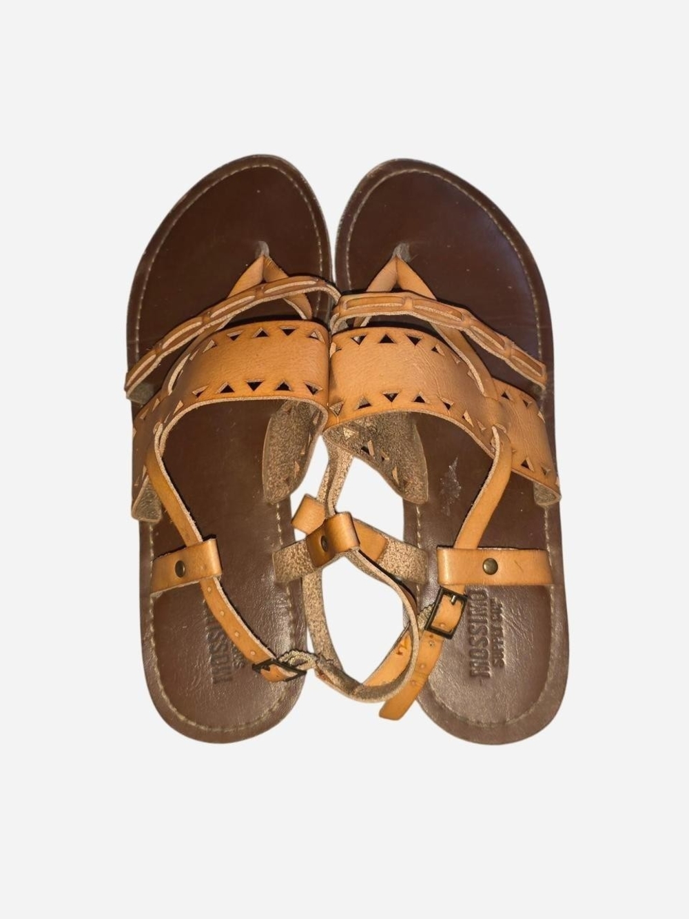 Mossimo Supply Co. Tan Strappy Leather Sandals